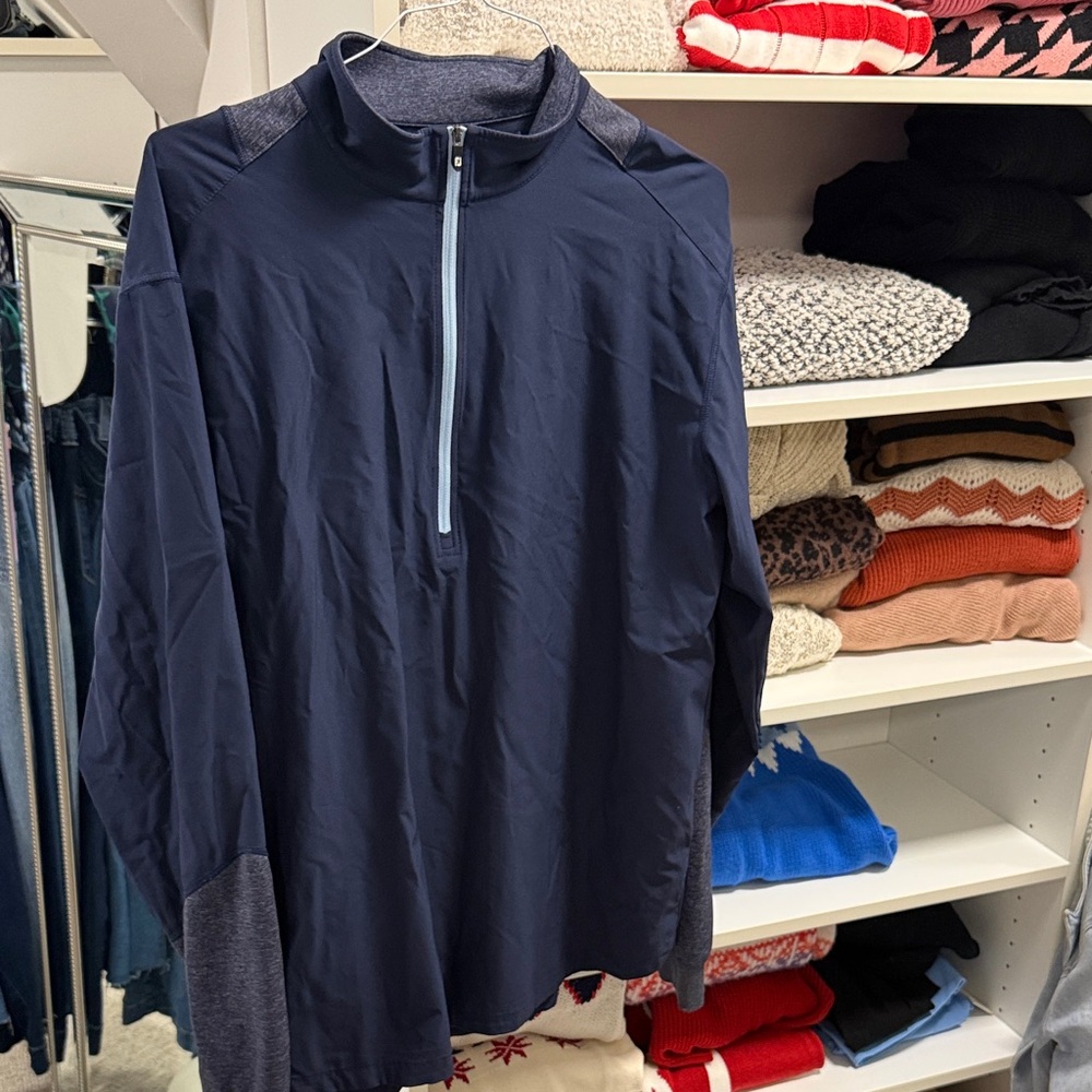 Men's foot joy Navy Half-Zip Pullover Jacket